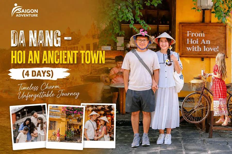 Da Nang Hoi An travel package showcasing beautiful coastlines, historic architecture, colorful lanterns, and unforgettable Vietnam adventures.