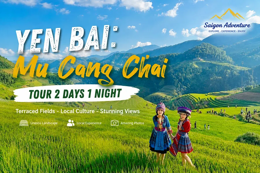 Amazing Mu Cang Chai rice terrace landscape attracting tourists from around the world