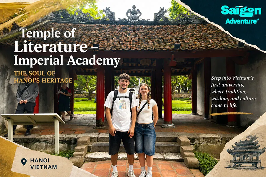 Temple of Literature Hanoi: History, Tickets and Visitor Tips 1 Tourists visiting the Temple of Literature – Imperial Academy in Hanoi, Vietnam, exploring the country's first university and one of its most iconic historical landmarks.