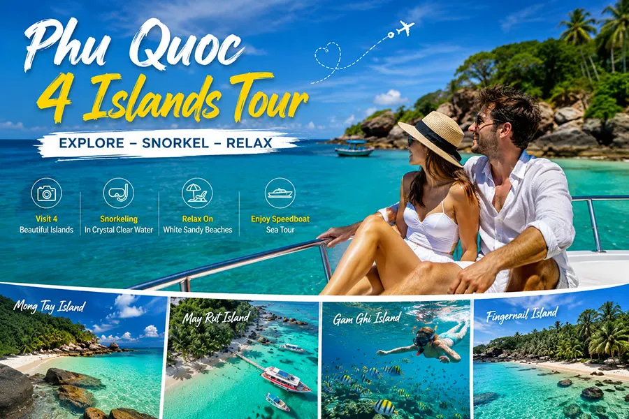 Phu Quoc 4 Islands Tour with snorkeling and island hopping adventure