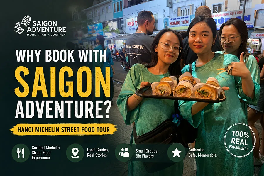 Hanoi Michelin Street Food Tour showcasing iconic Vietnamese street food favorites
