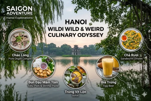Hanoi Wild & Weird Culinary Odyssey food tour by Saigon Adventure