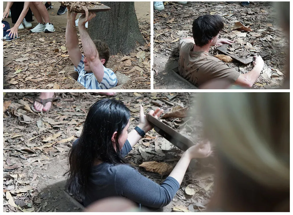 Crawling through the Cu Chi Tunnels is a thrilling experience that every visitor wants to try at least once.