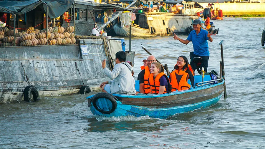 Explore the picturesque Mekong Delta by boat with Saigon Adventure’s exclusive tour