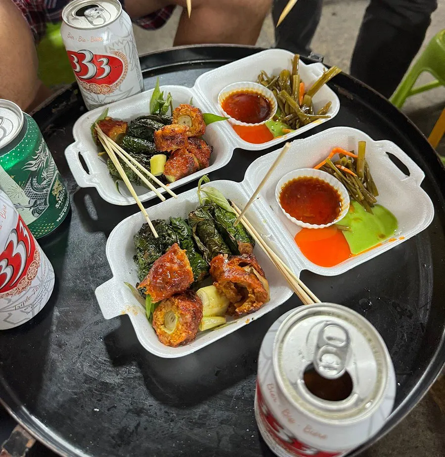 Is Bui Vien Walking Street Worth Visiting? A Local's Ho Chi Minh City Tour Guide 7 Enjoy authentic Vietnamese BBQ and charcoal-grilled skewers on Bui Vien Walking Street in Ho Chi Minh City.