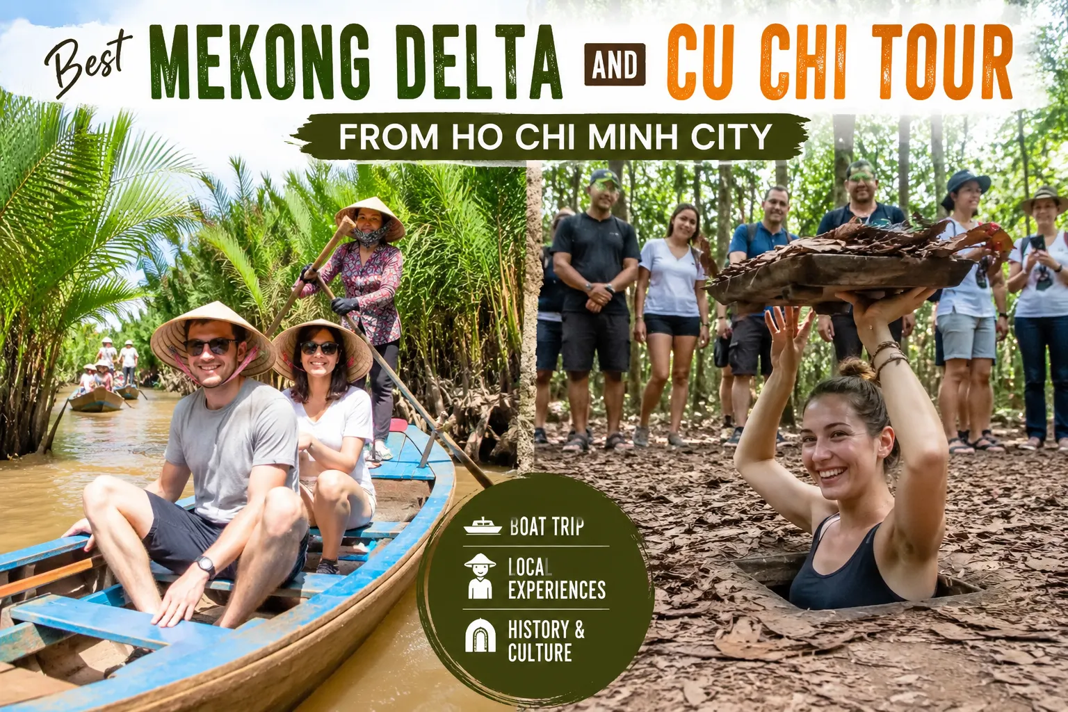 Best Mekong Delta and Cu Chi Tour From Ho Chi Minh City for first time visitors to Vietnam