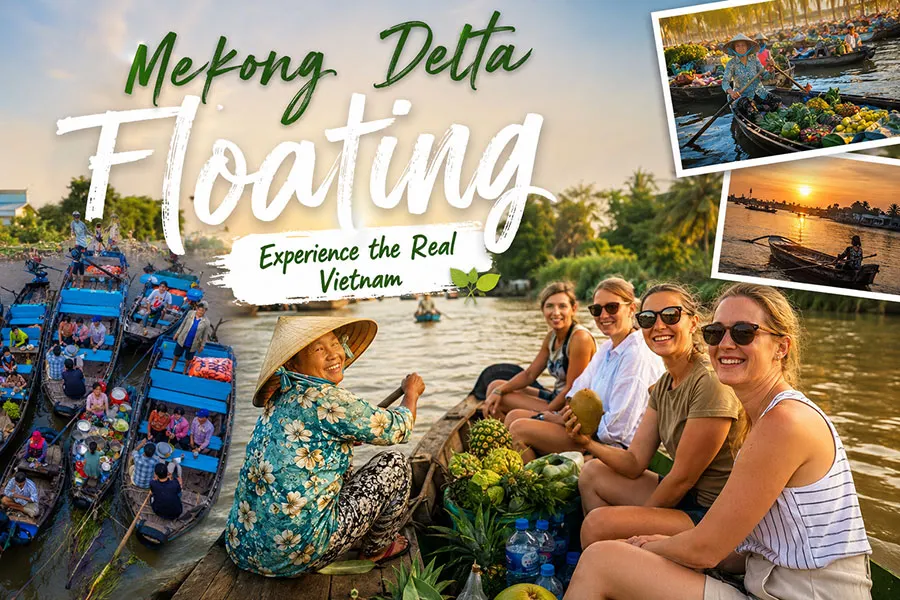 Local life experience on Mekong Delta Floating Market Tour from Ho Chi Minh City