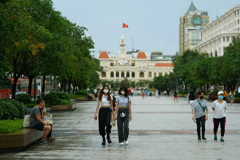 Nguyen Hue Walking Street, a favorite gathering place for locals in Ho Chi Minh City