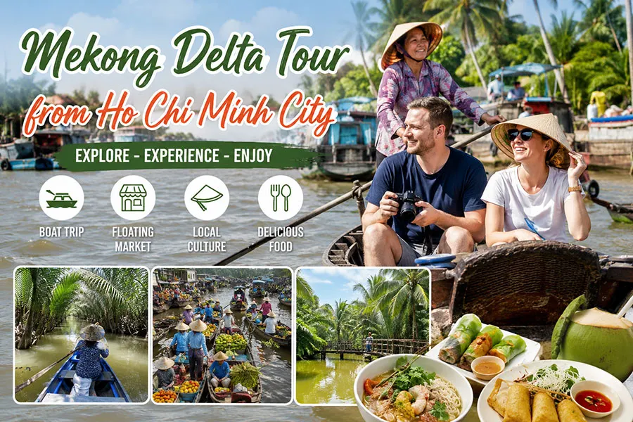 Where to book Mekong Delta tour from Ho Chi Minh City – travelers exploring Vietnam's river delta