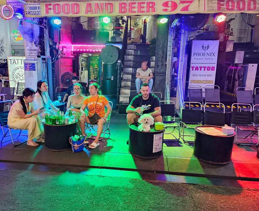 Best Street Food Near Bui Vien Walking Street 9 Choose busy local street food stalls near Bui Vien for fresher dishes