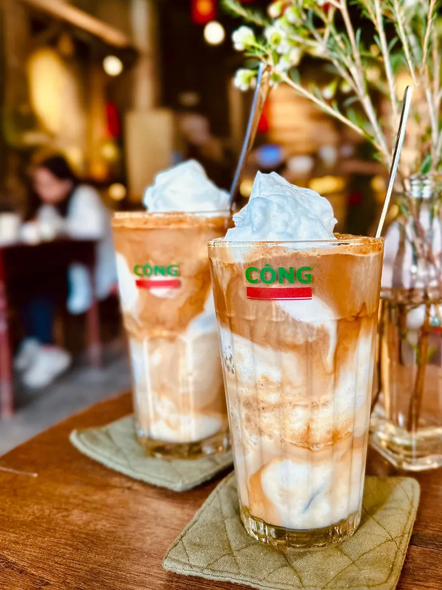 Local Drinks to Try During a Food Tour in Vietnam: 12 Authentic Beverages You Shouldn't Miss 4 Besides the familiar Vietnamese black coffee and iced coffee with condensed milk that many international travelers already know, coconut coffee has quickly become another local favorite worth trying.