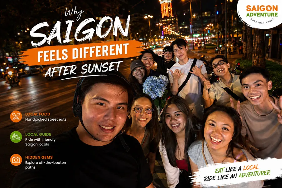 Evening Adventures on a Scooter Food Tour: Discover Saigon After Dark Like a Local