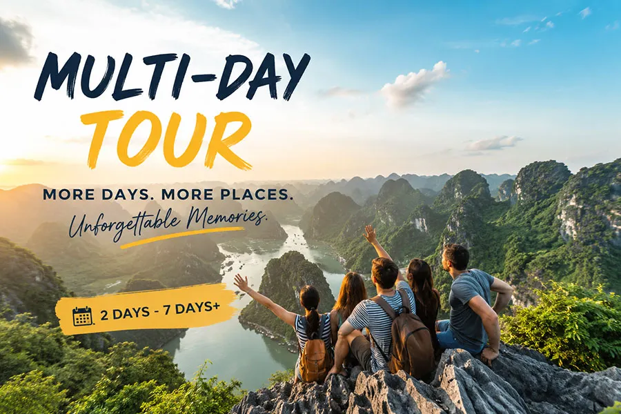 Discover the beauty of Vietnam's regions through multi-day tours with Saigon Adventure.