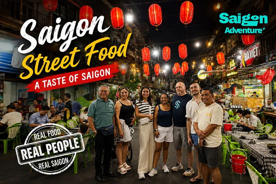Saigon Street Food experience showcasing traditional Vietnamese street cuisine