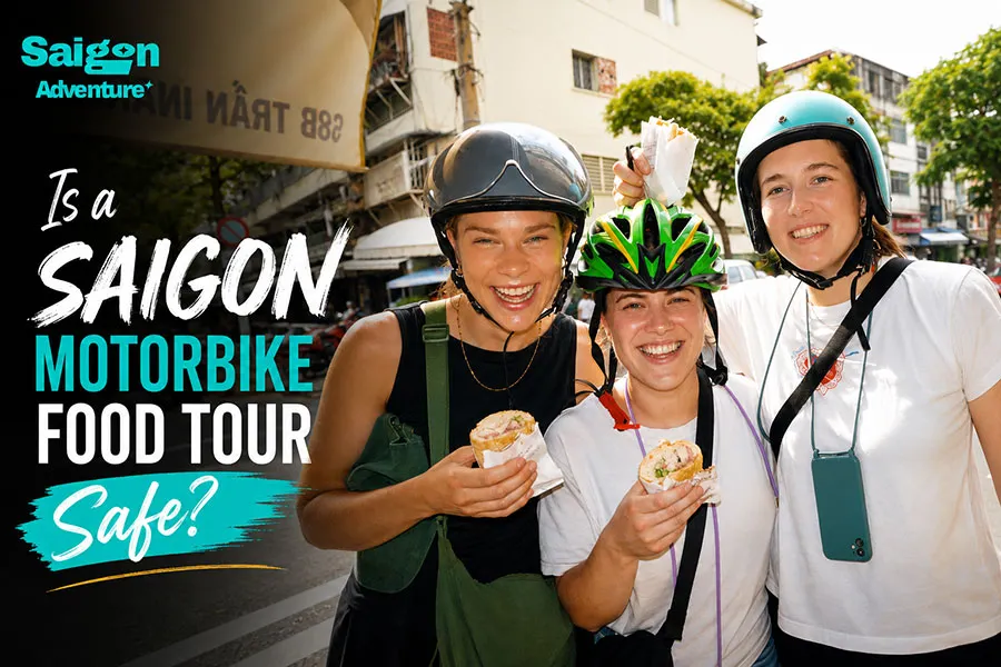 Is a Saigon Motorbike Food Tour Safe? An Honest Guide for Tourists 1 aigon Adventure guide helping a traveler ride comfortably through the city