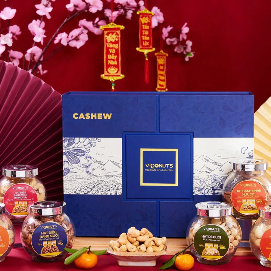 Best Food Souvenirs from Ho Chi Minh City: What to Bring Home from Vietnam 4 Roasted Vietnamese cashews beautifully packaged as a meaningful food souvenir