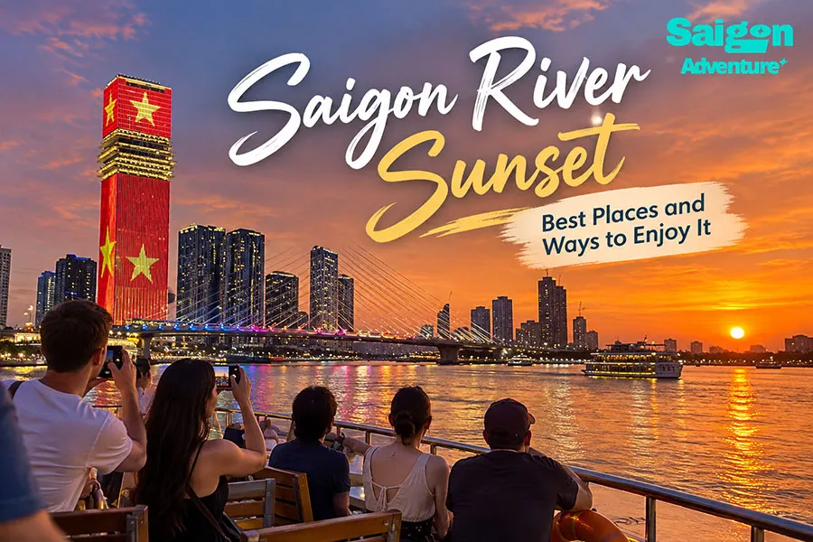 Saigon River Sunset: Best Places and Ways to Experience It 1 Beautiful sunset over the Saigon River with vibrant city lights