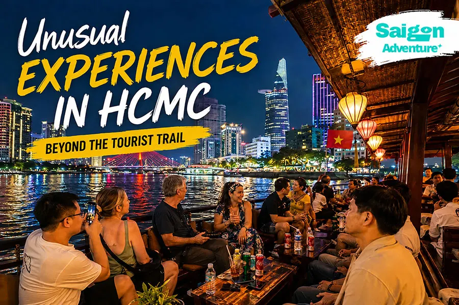Unusual Experiences in HCMC with travelers discovering the dazzling nightlife of Ho Chi Minh City, book your adventure now