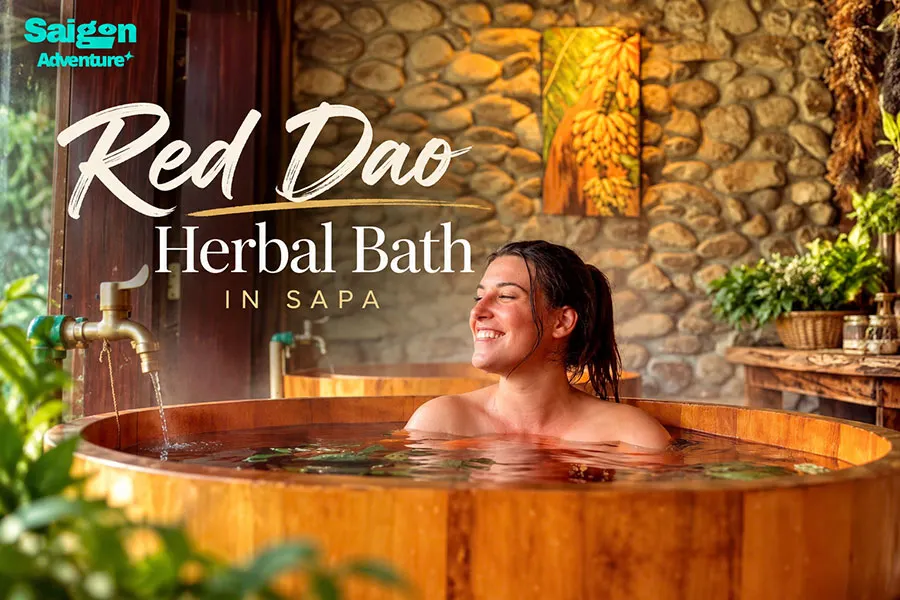 Red Dao Herbal Bath in Sapa: What to Expect, Prices and Where to Try It 1 Experience a traditional Red Dao herbal bath in Sapa while enjoying breathtaking views of lush rice terraces and mountains.
