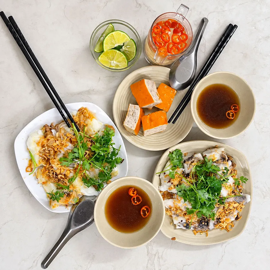 Banh cuon in Ho Chi Minh City: What to order and how to eat it 2 Thin steamed rice rolls filled with minced pork and wood ear mushrooms