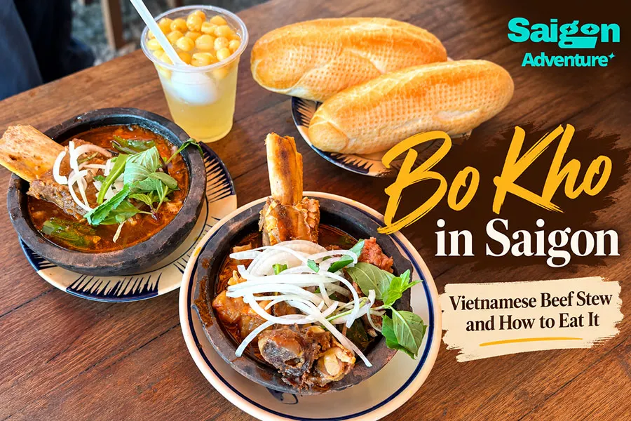 Bo Kho in Saigon: Vietnamese Beef Stew and How to Eat It 1 Traditional Vietnamese beef stew with tender beef and rich orange-red broth