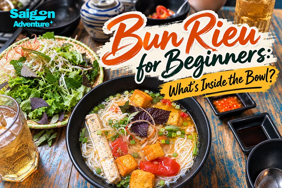 Bun Rieu for Beginners: What’s Inside the Bowl? 3 What’s inside a bowl of bun rieu with crab, tofu and tomatoes