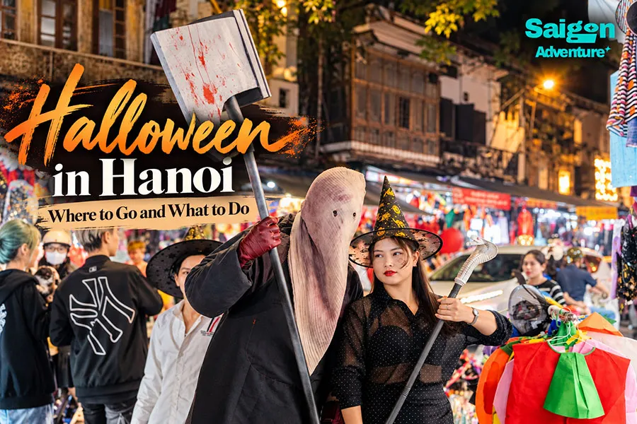 Halloween in Hanoi 2026: Where to Go and What to Do 2 Halloween celebrations in Hanoi bring creative character costumes and colorful festive lights to the city streets.