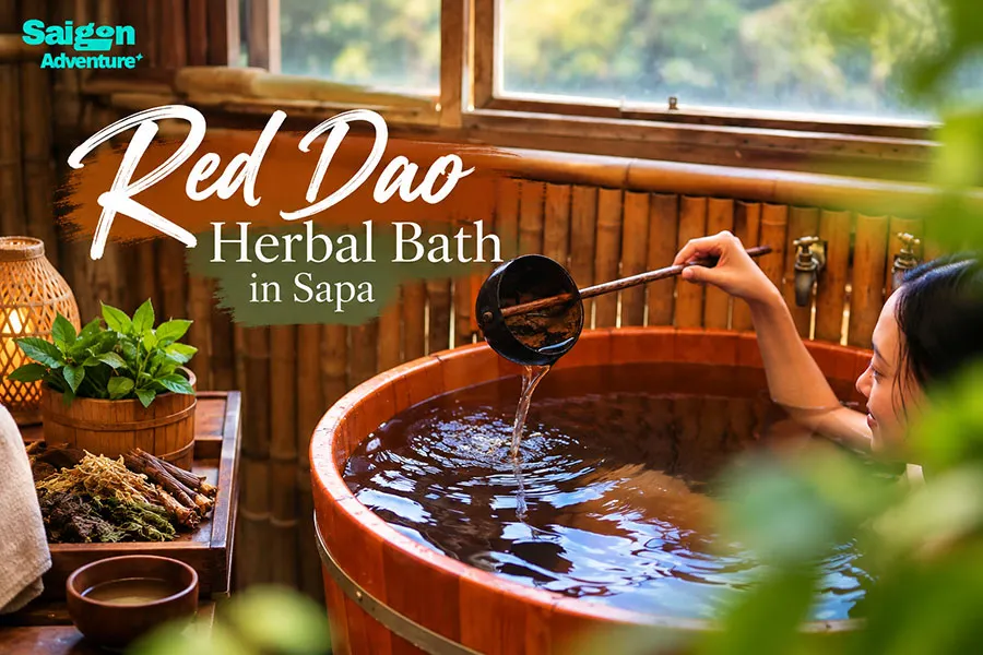 Red Dao Herbal Bath in Sapa: What to Expect, Prices and Where to Try It 2 Unwind with a traditional Red Dao herbal bath in Sapa and experience a unique side of local mountain life.